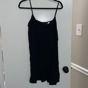 Black ruffle bottom summer dress